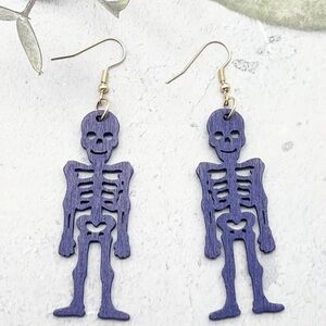 Vintage Wooden Halloween Earrings